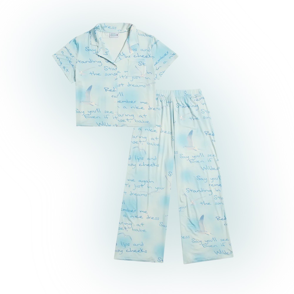 Taylor Swift Wildest Dreams 1989 (Taylor’s Version) Blue Pajama Set